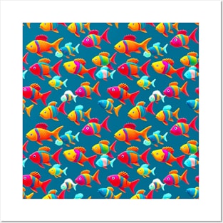 Vibrant Rainbow Fish Posters and Art